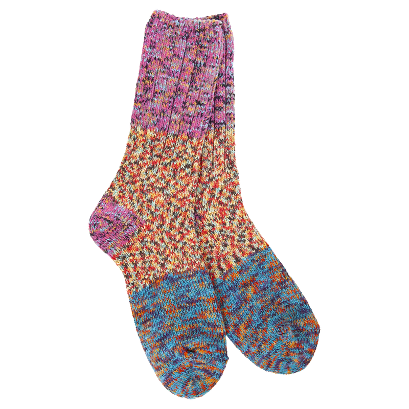 Fiesta CB Multi Colorblock Weekend Ragg Crew World's Softest Socks