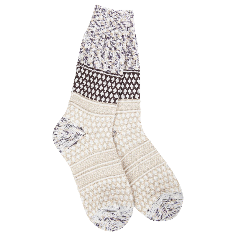 Cookie Dough Multi Weekend Gallery Textured Crew World's Softest Socks