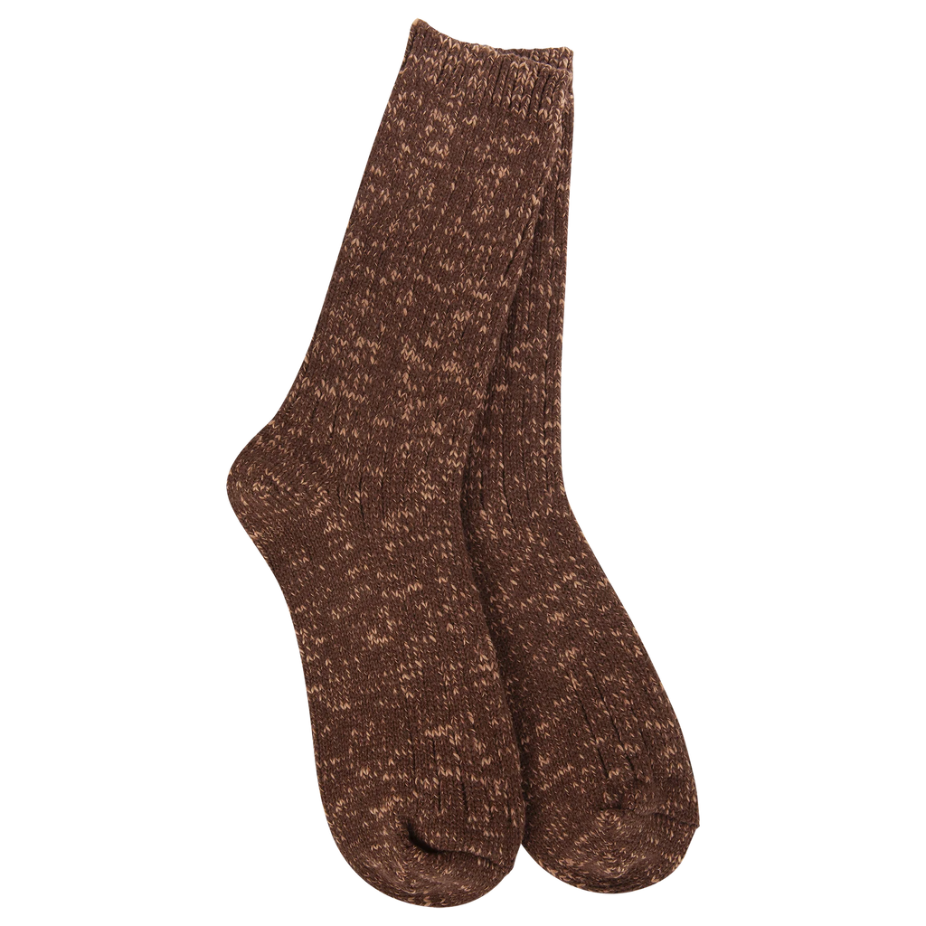 Coffee Weekend Cotton Slub Marled Crew World's Softest Socks