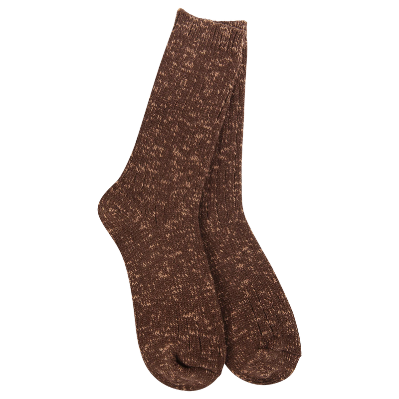 Coffee Weekend Cotton Slub Marled Crew World's Softest Socks
