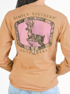 Camo Deer Long Sleeves Simply Southern Tee