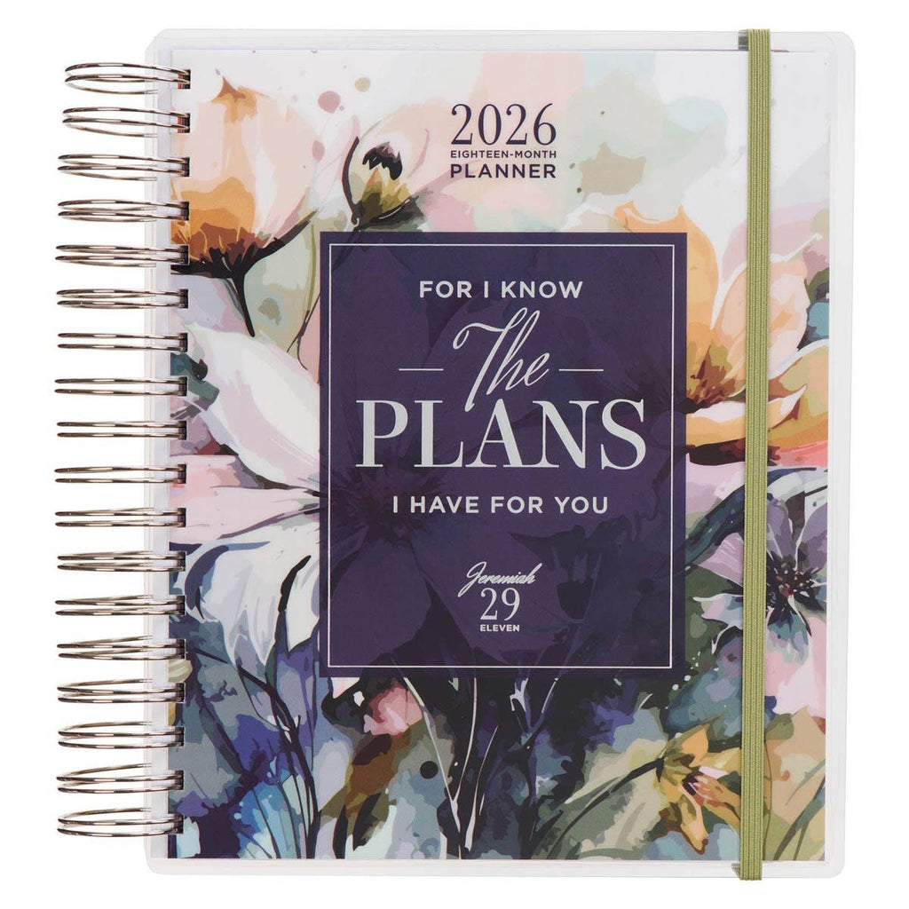 For I Know the Plans Jer. 29:11 2026 Wire 18 Month Planner