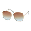 Blue Gem Metal Square Enamel Sunglasses