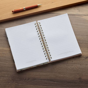 Good Work in You Phil. 1:6 Beige Floral Wirebound Journal