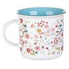Choose Joy Blue & White Floral Camp Mug