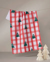 Christmas Pines Geometry Tea Towel