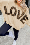 Wild Love Oversized Leopard Patch Top
