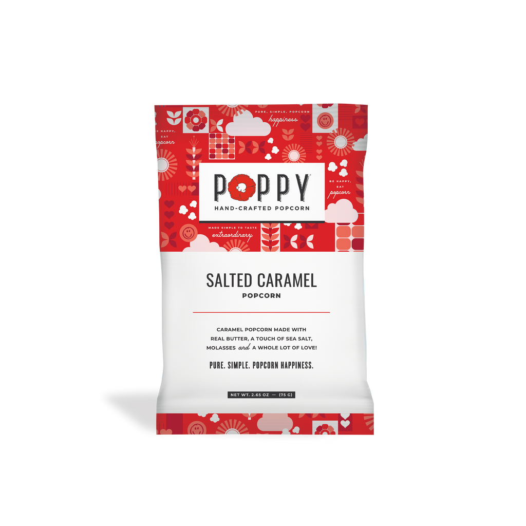 Salted Caramel Poppy Popcorn Snack Bag