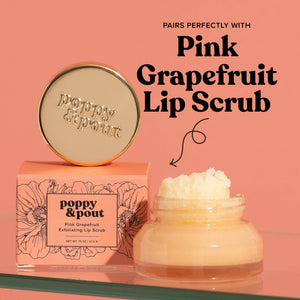 Pink Grapefruit Poppy & Pout Lip Balm