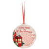 I'll Be Home For Christmas Memorial Wood Ornament