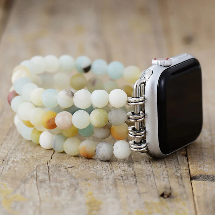 Cape Diablo Amazonite Jasper Stretch Apple Watch Strap