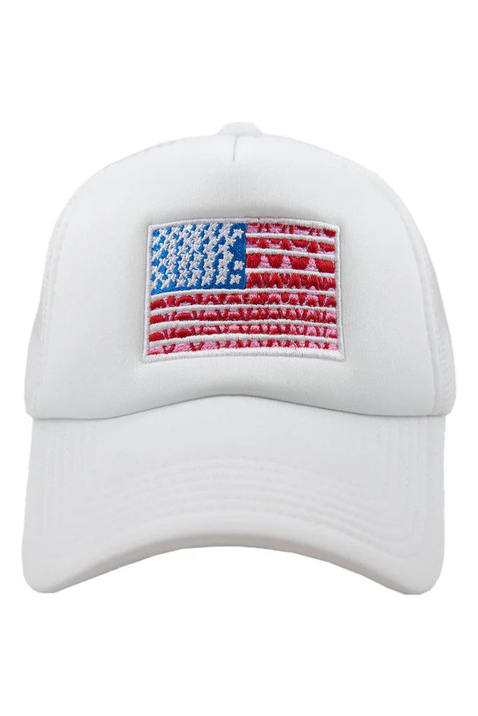 American Flag Foam Trucker Hat