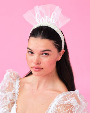 Bridal Pearl Headband Accessory, Bridal Shower Gift, Bach