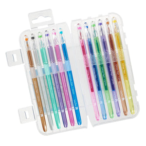 Gel Pen Set 12pc Metallic/Glitter