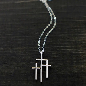 At The Cross Sterling Silver Necklace