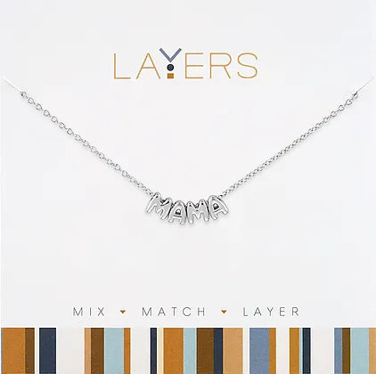 Mama Layers Necklace in Silver