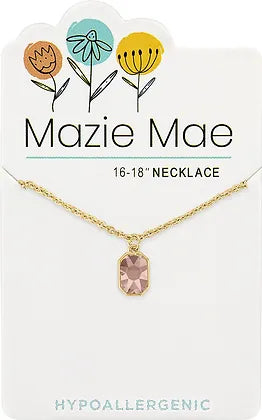 Gold Vintage Rose Radiant Mazie Mae Necklace