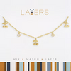 Multi Mini Cherry Layers Necklace in Gold