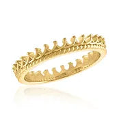 Crown Band Gold Layers Ring