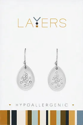 Stardust Dangle Layers Earrings in Silver