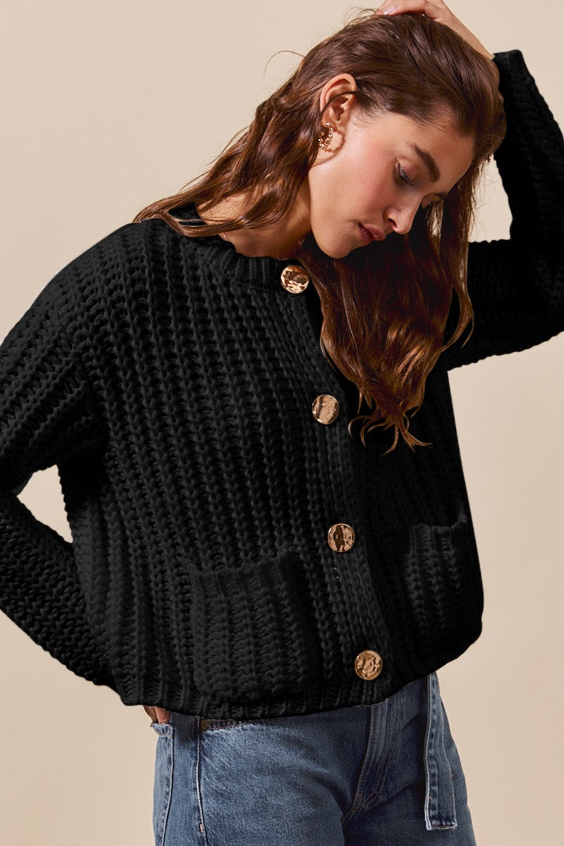 Golden Hour Chunky Sweater Cardigan