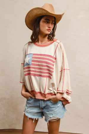 Patriot Threads Patchwork Top