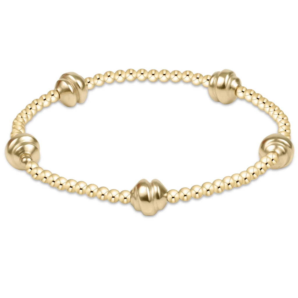 Enewton Gold Small Admire Pattern 2.5mm Gold Bead Bracelet