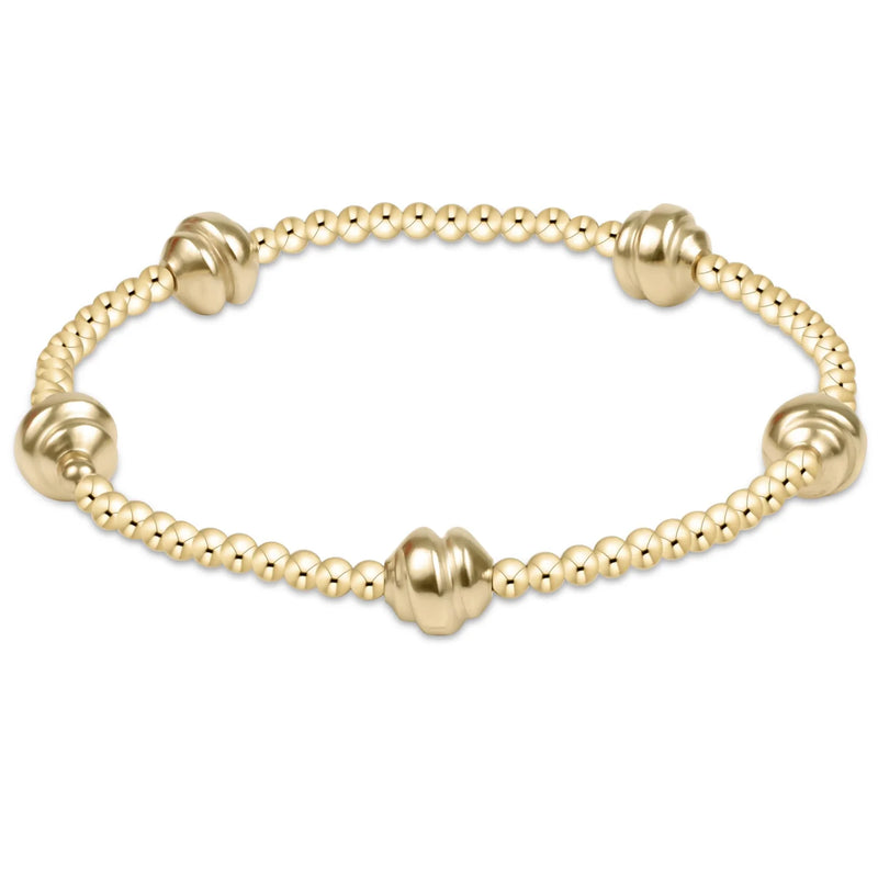 Enewton Gold Small Admire Pattern 2.5mm Gold Bead Bracelet