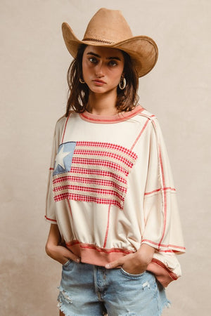Patriot Threads Patchwork Top