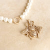 Boho Bee Pearls Statement Necklace