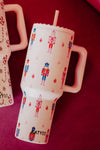 Nutcrackers Christmas Katydid Tumbler with Handle (38 oz)