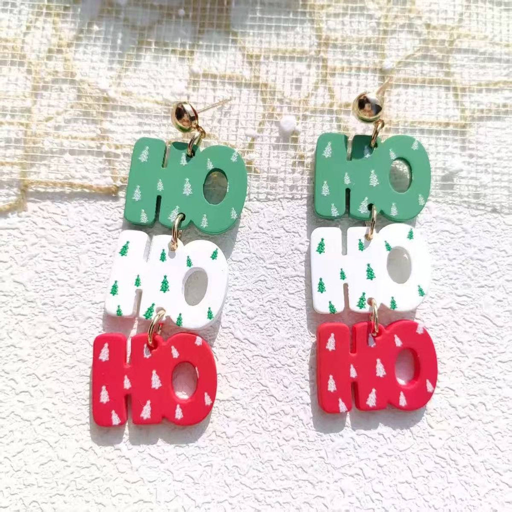 Ho Ho Ho Holiday Dangle Earrings