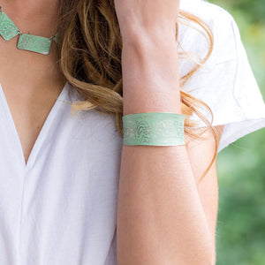 Anju Patina Silver Plated Cuff Bracelet