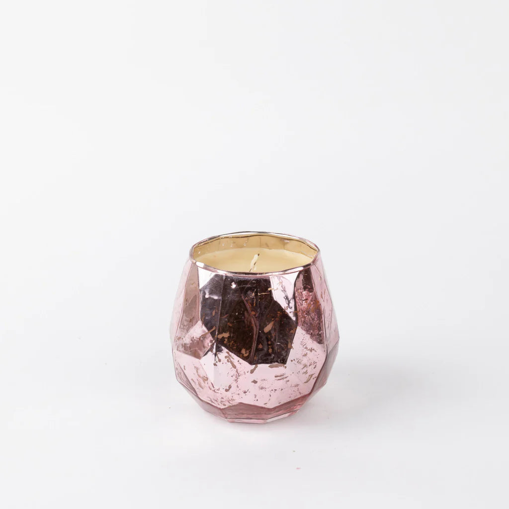 Sweet Grace Copper-Toned Mercury Glass Candle Collection #011