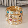 Delphine Blues Sparkly Crystal Stretch Bangle