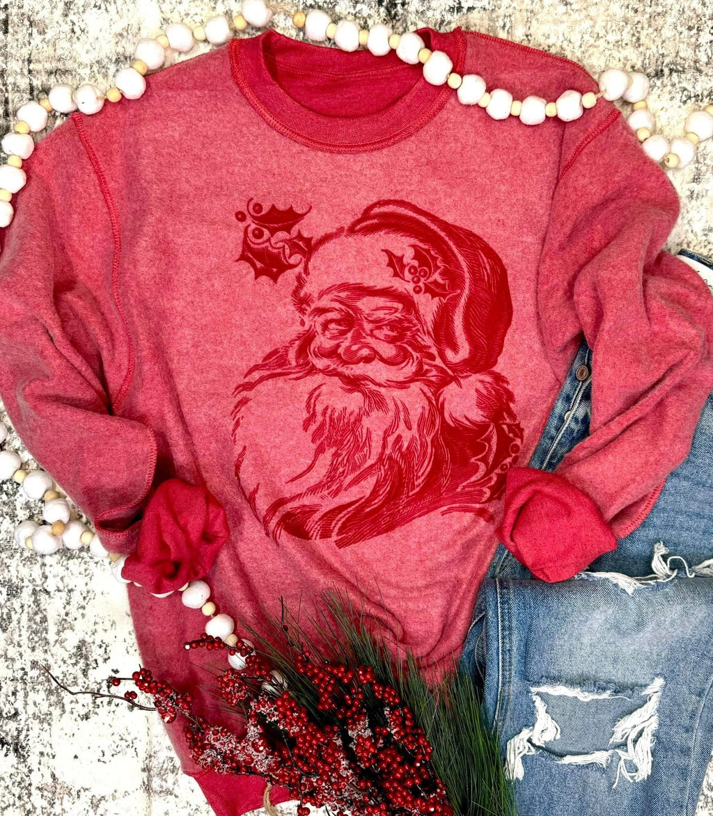 Santa Inside Out Christmas Sweatshirts