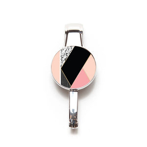 Modern Geo Print Purse Key Hanger