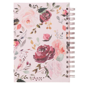 I Know The Plans Jer. 29:11 Pink Floral Wirebound Journal