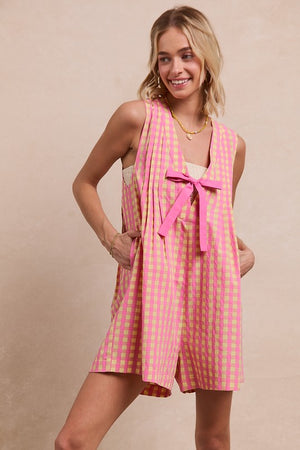 All Checked Out Gingham Romper