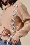Sweet on Plaid Lace Up Sweater