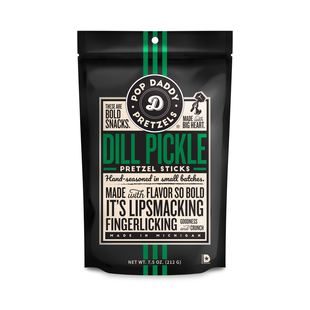 Pop Daddy Dill Pickle Seasoned Pretzels 7.5oz