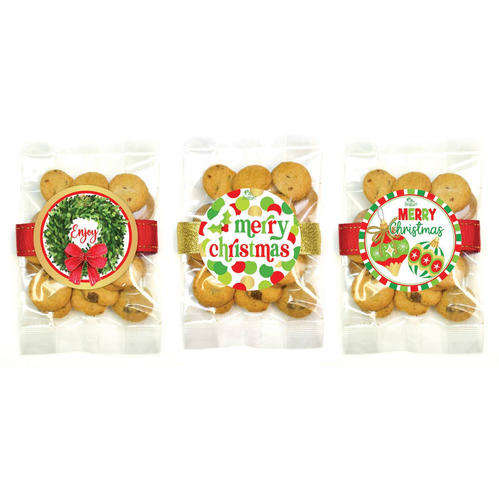 Oh Sugar Christmas Chocolate Chip Cookies 1.5 oz Bag