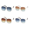 Blue Gem Metal Square Enamel Sunglasses