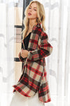 Winter Dreams Ivory & Red Flannel Shacket