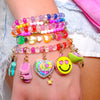 CHARM IT! Faceted Clear Rainbow Stretch Bead Bracelet