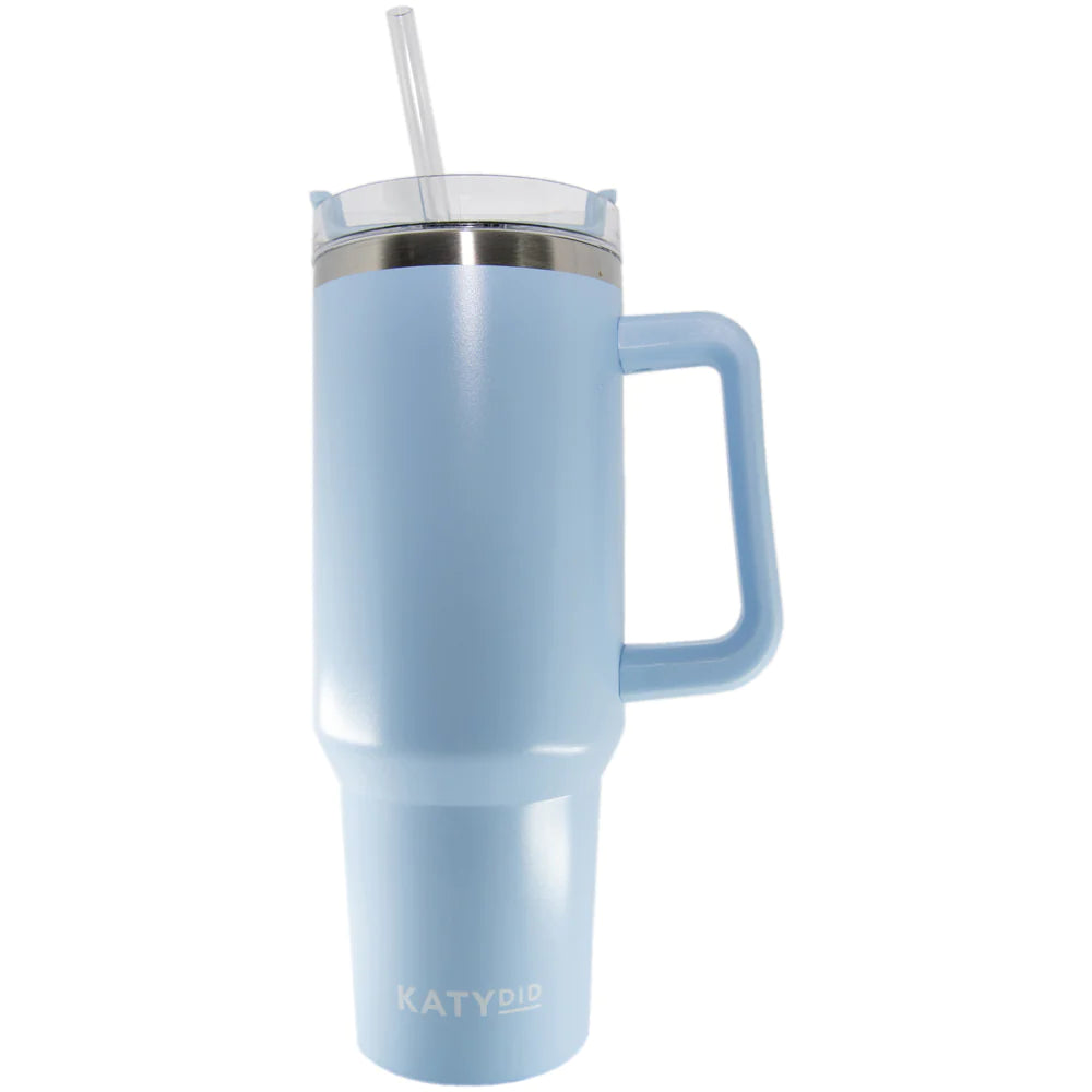 Pumpkin Spice + Light Blue Swig Reusable Straw Set