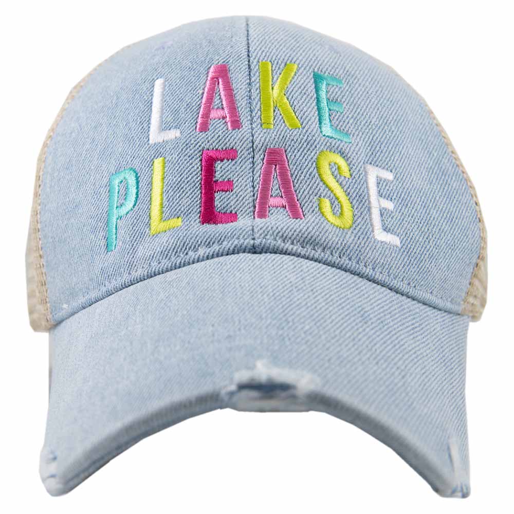 Lake Please Denim Trucker Hat