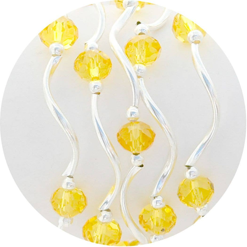 Dandelion Color Story Gemstones + Crystals Beaded Stretch Bracelet