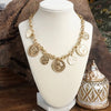 Boho Coin Charms Statement Necklace