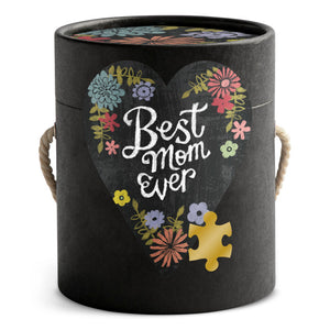Best Mom Ever Art Heart Gift Puzzle
